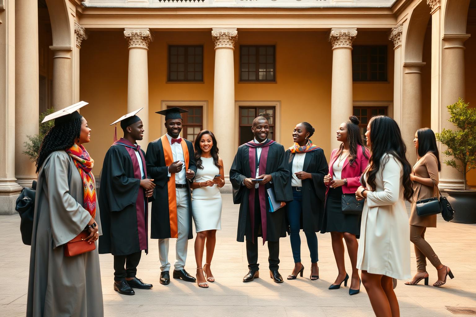 Nigerian scholars networking in an Italian university